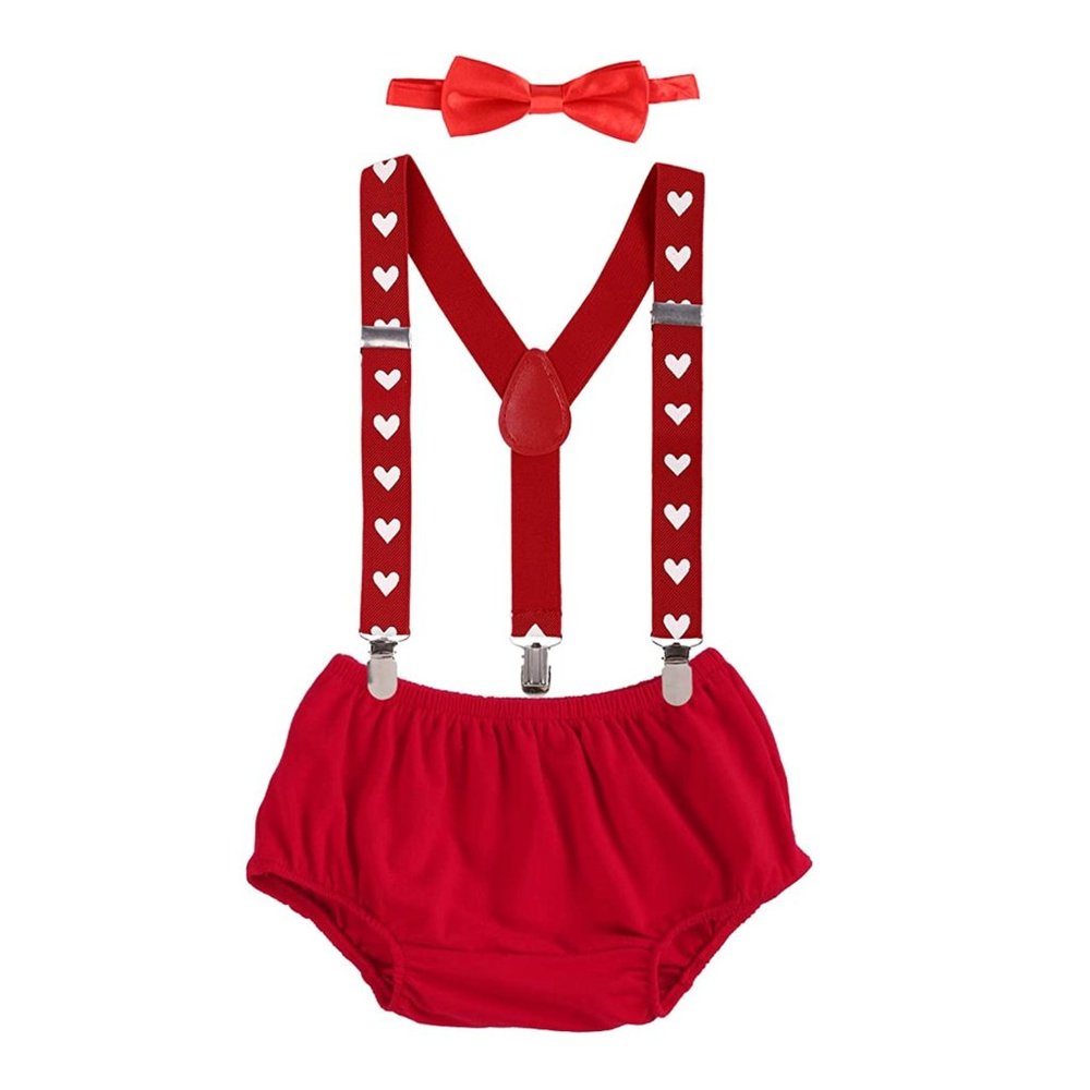 Baby Boy's Valentine or Birthday Cake Smash Outfit 6-12 mos